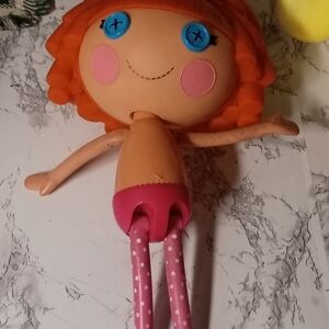 Charming Pink and Orange Doll with Blue Eyes